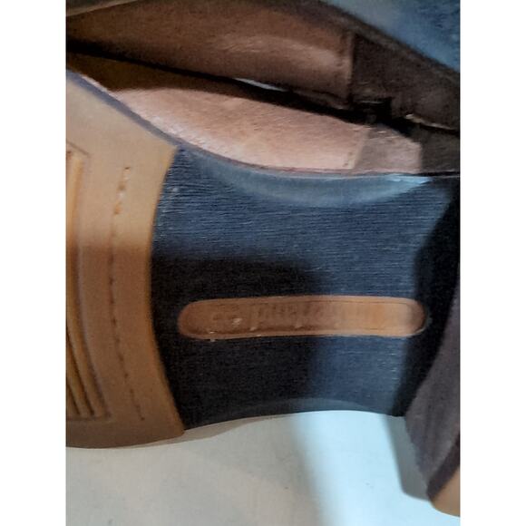 Timberland Womens Chelsea Boots Size 10 Brown Cognac Leather Zip Pull On Ankle - Picture 9 of 13